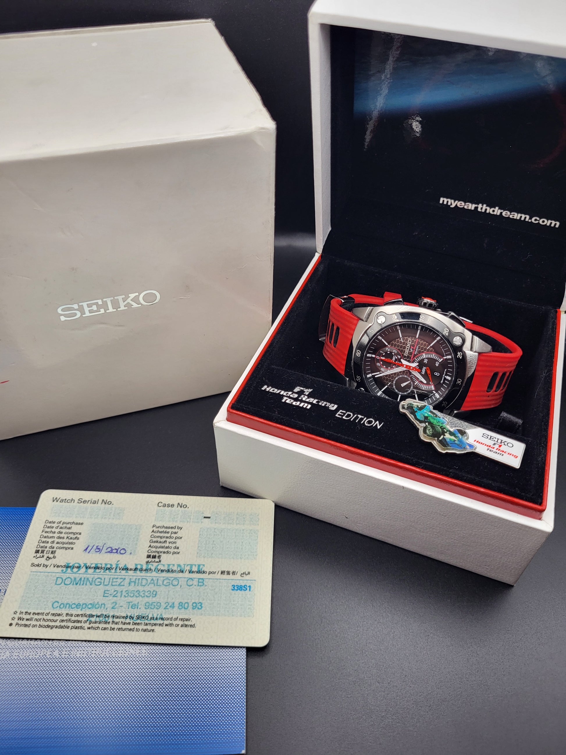 Seiko F1 Honda Racing - 7T82-0AF0 - Chronograph - Full Set - Red Robin Watches