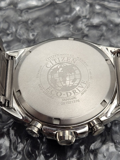 Citizen Ecodrive Super Titanium Chrono B612-S080282 - Red Robin Watches