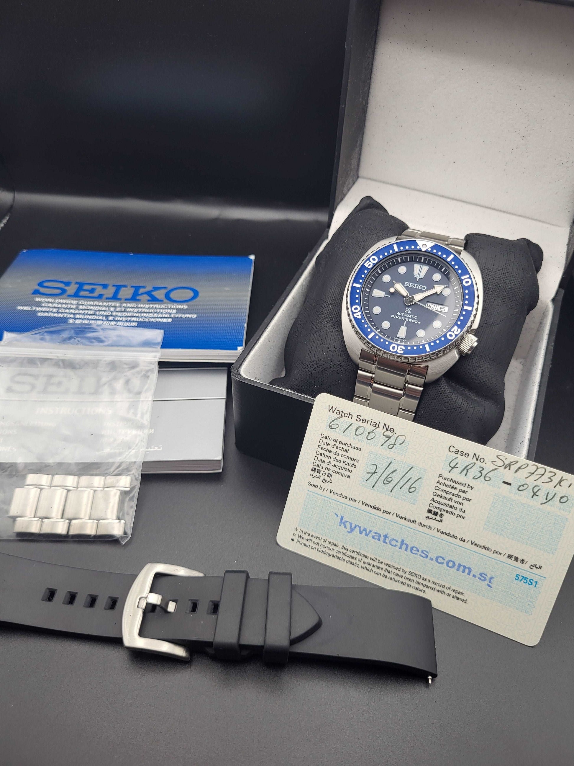 Seiko Turtle SRP773K1 - 4R36-04Y0 - Full Set - Red Robin Watches