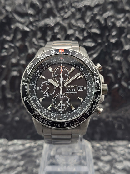 Seiko Flightmaster V172-0AC0 Solar Chronograaf - Red Robin Watches