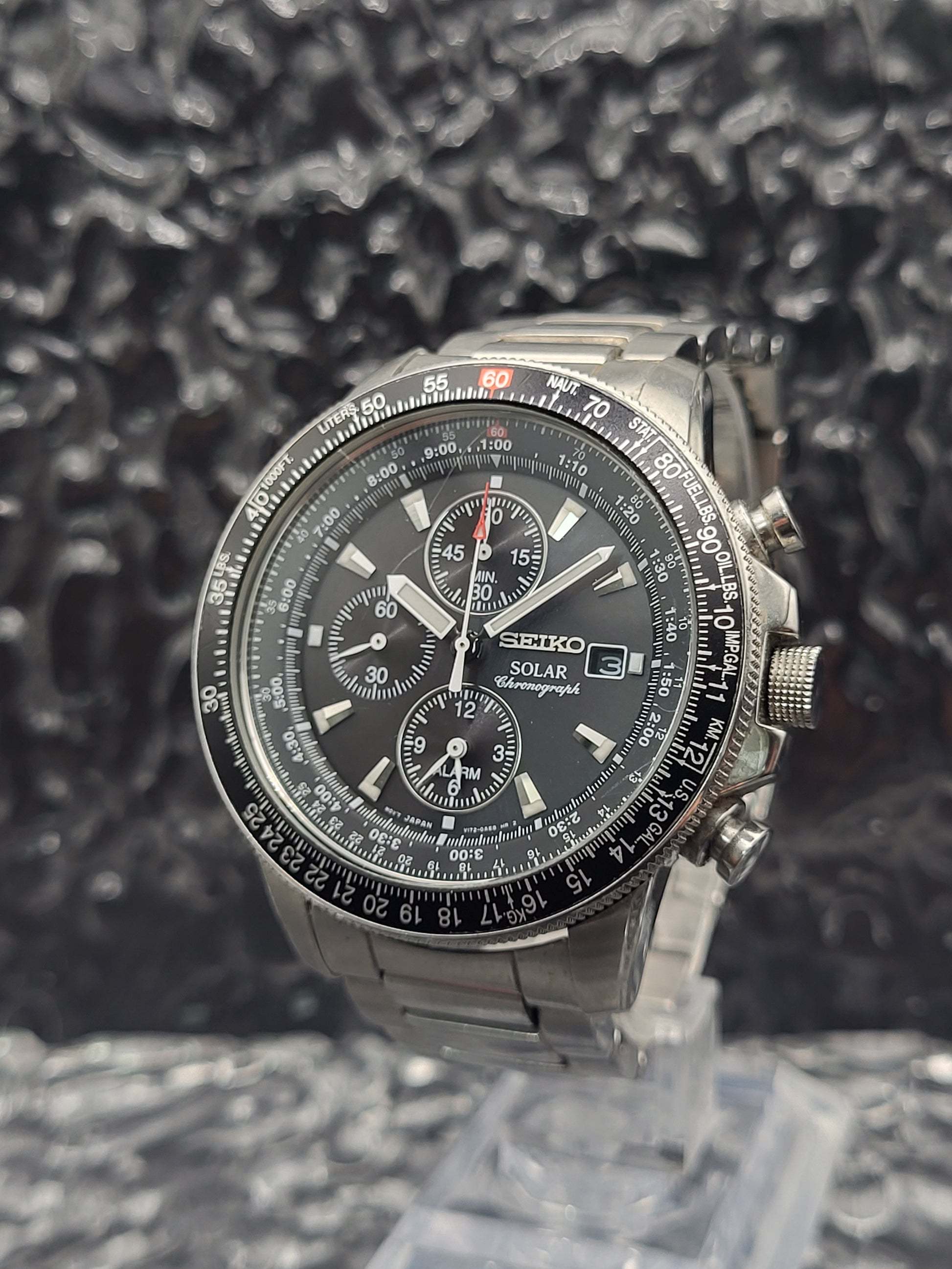 Seiko Flightmaster V172-0AC0 Solar Chronograaf - Red Robin Watches