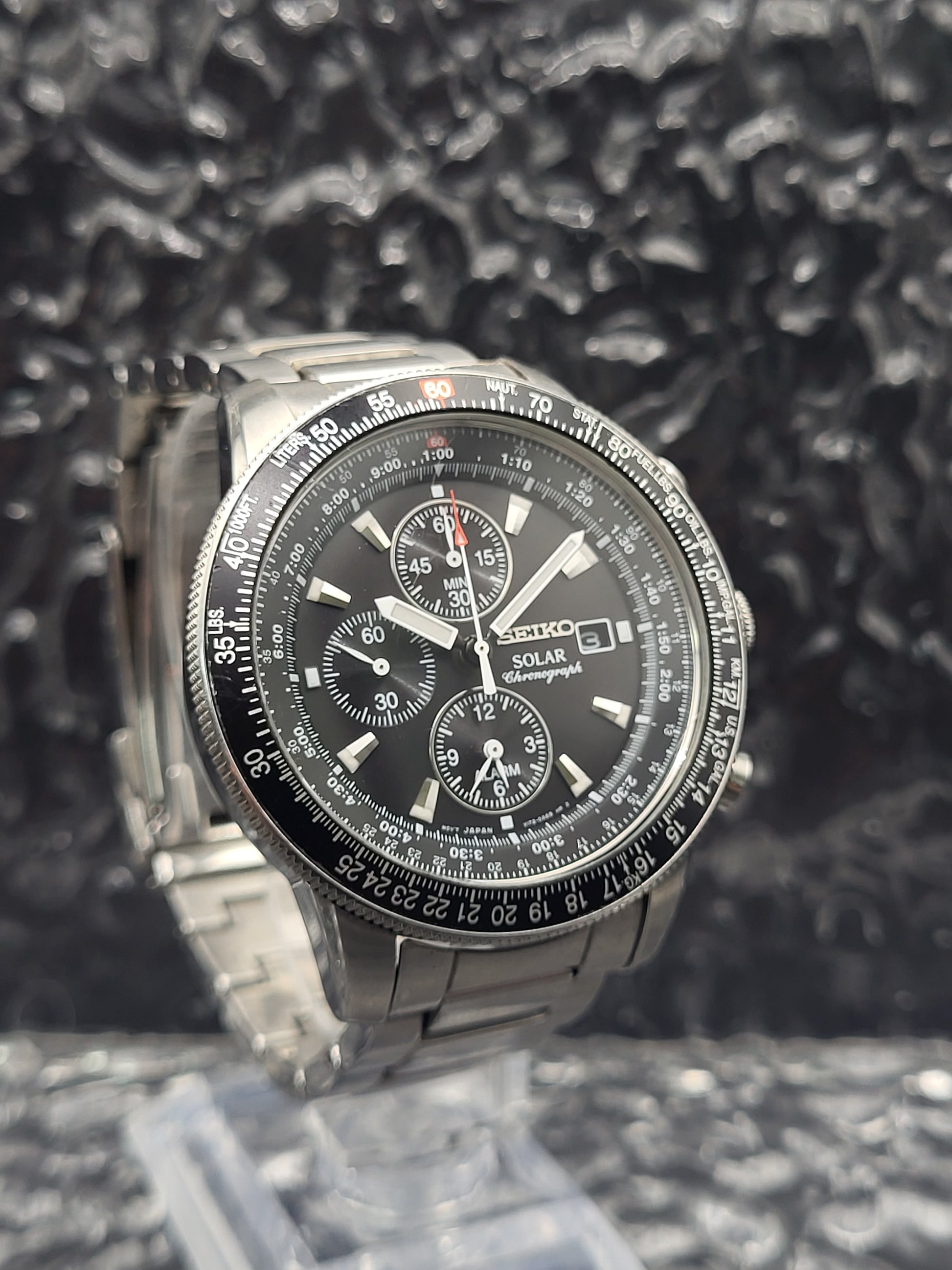 Seiko Flightmaster V172-0AC0 Solar Chronograaf - Red Robin Watches