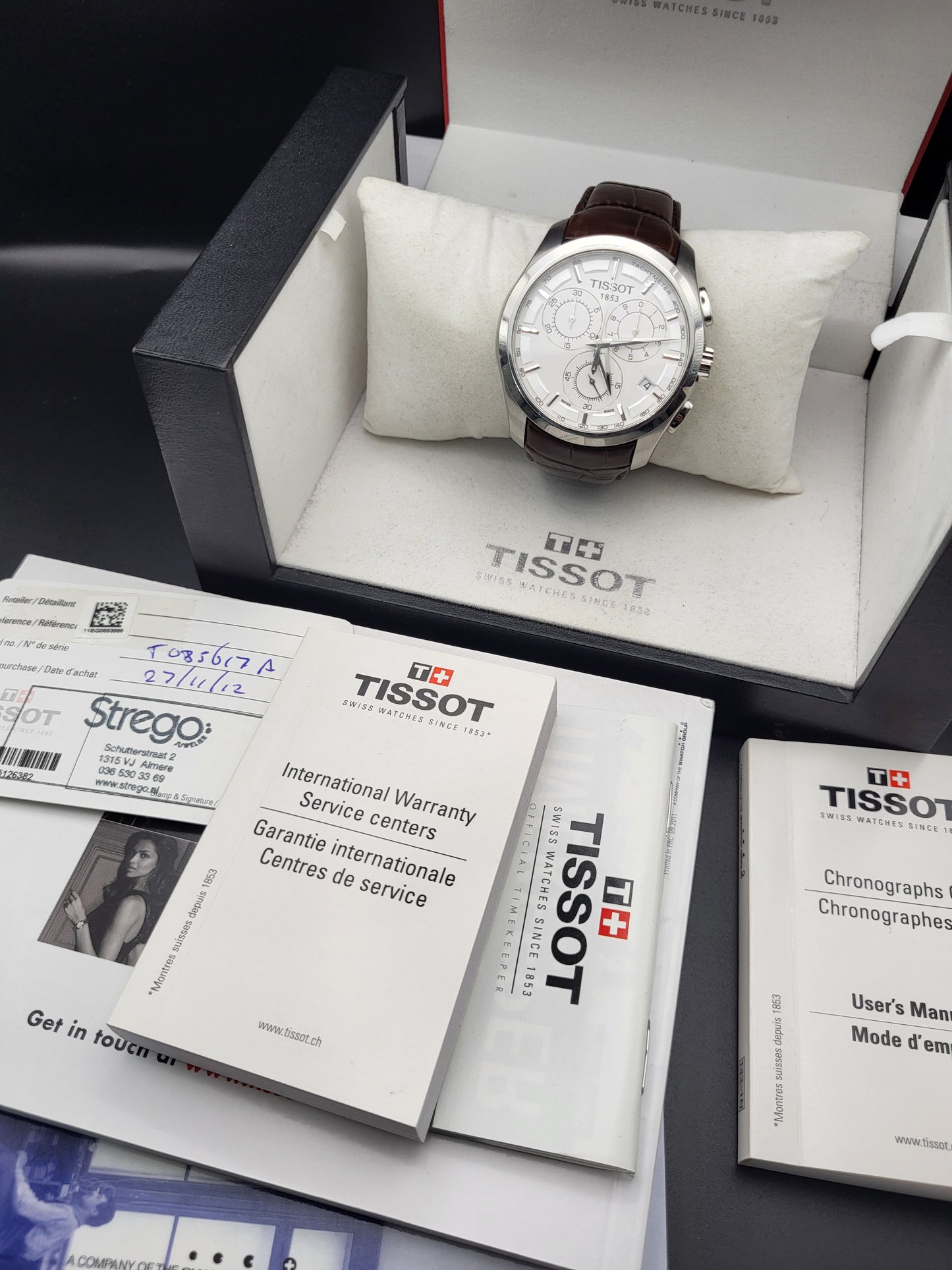 Tissot Couturier Chronograaf T035617 A - Full Set - Quartz - Red Robin Watches