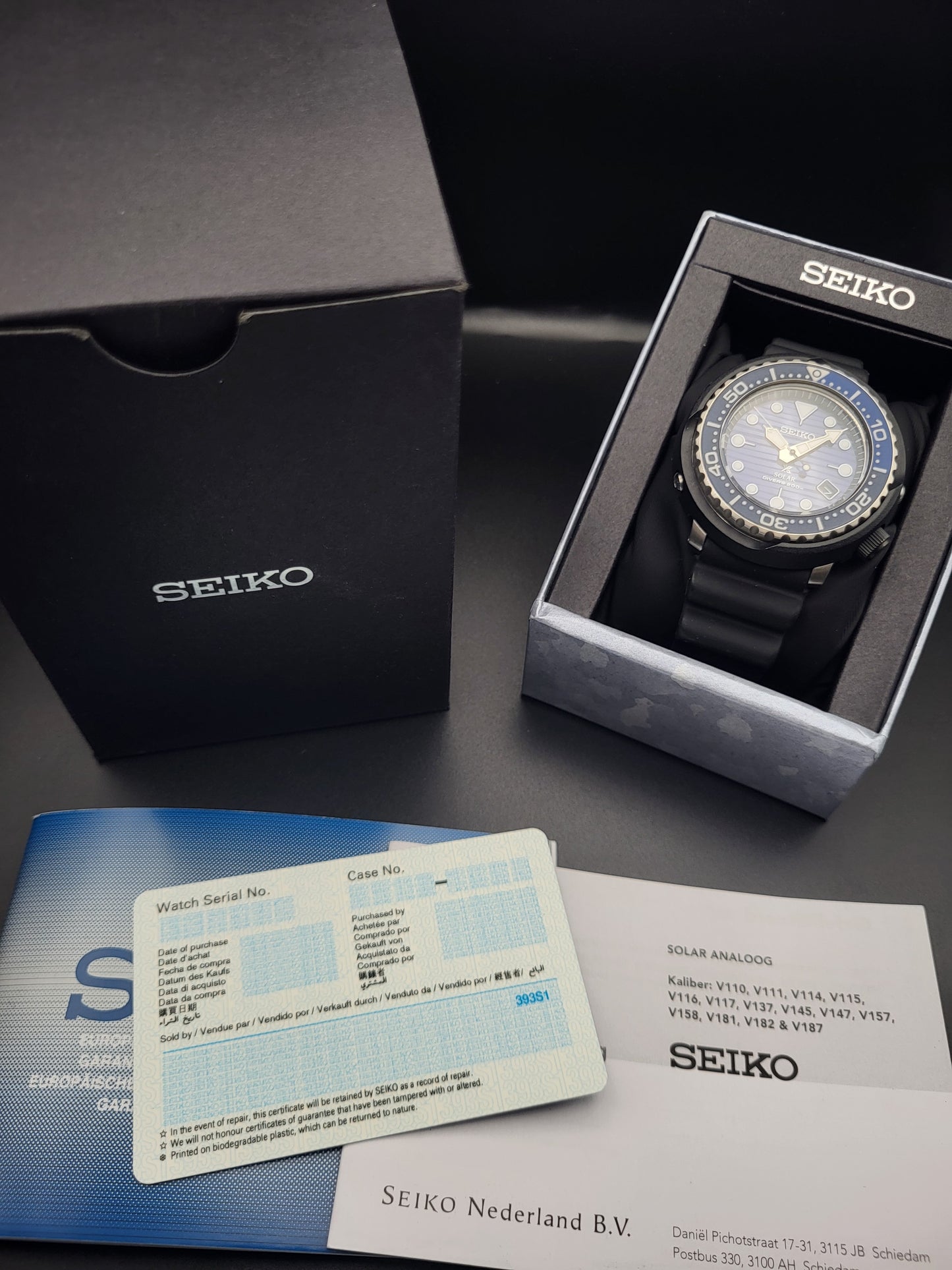 Seiko Prospex SNE518P1 - Special Edition - Full Set - Red Robin Watches