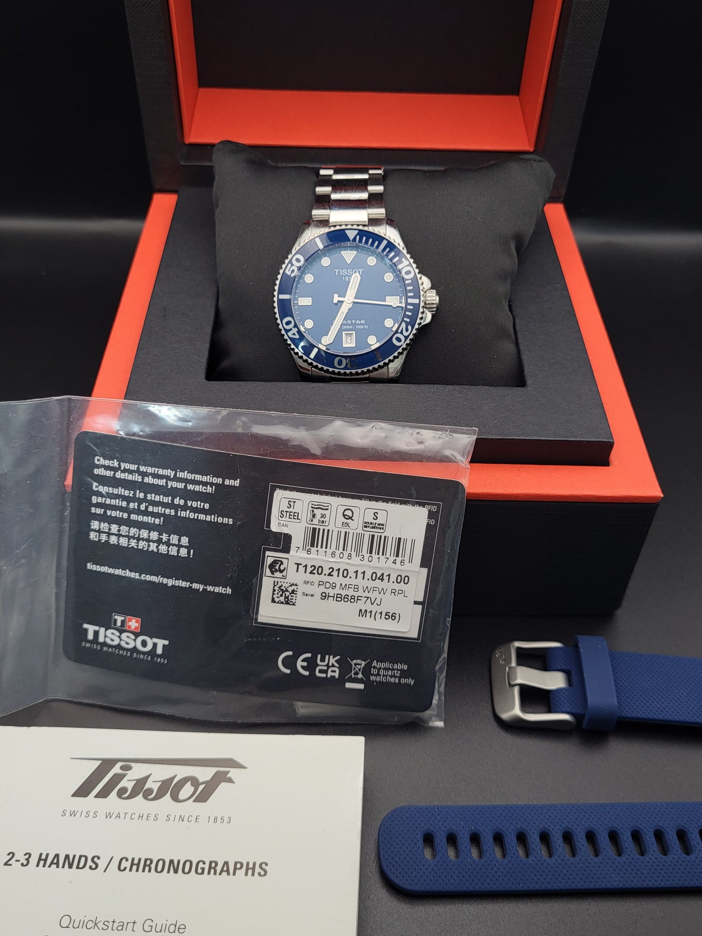 Tissot T120.210.11.041.00 - Seastar - Full Set - 1000M Diver - Red Robin Watches