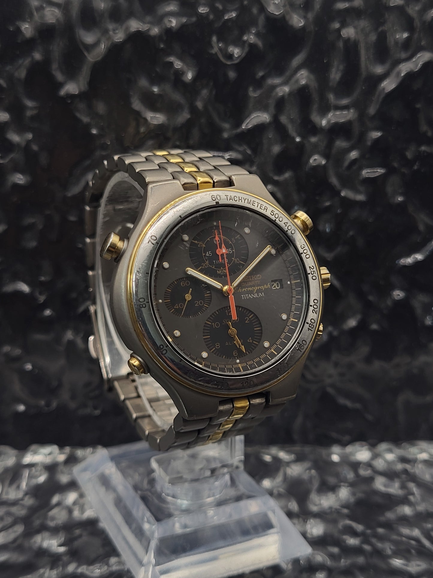 Seiko Titanium Chronograaf - 7N33-6A60 - Two Tone - Quartz