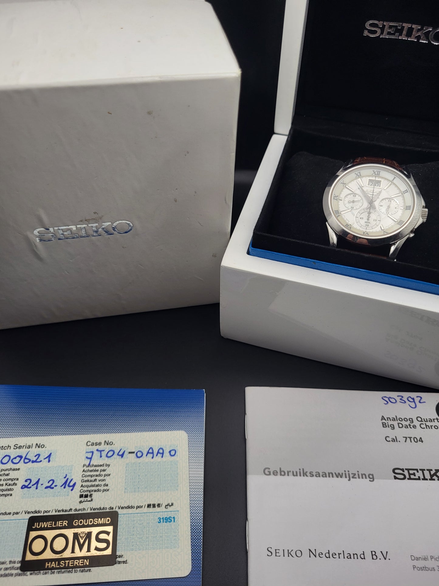 Seiko Premier 7T04-0AA0 - Full Set - Chronograaf - Quartz