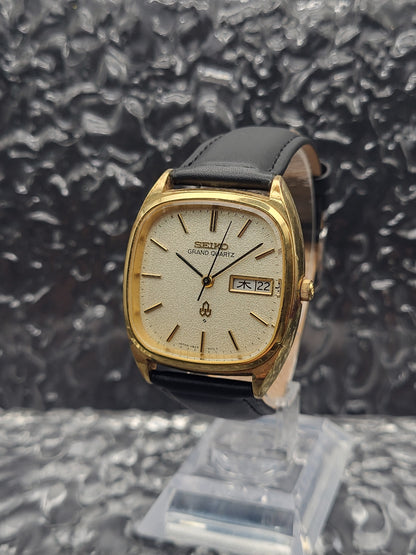 Seiko Grand Quartz - 4843-5100 - Diamond Dust - Gold Plated SGP - Kanji - Red Robin Watches