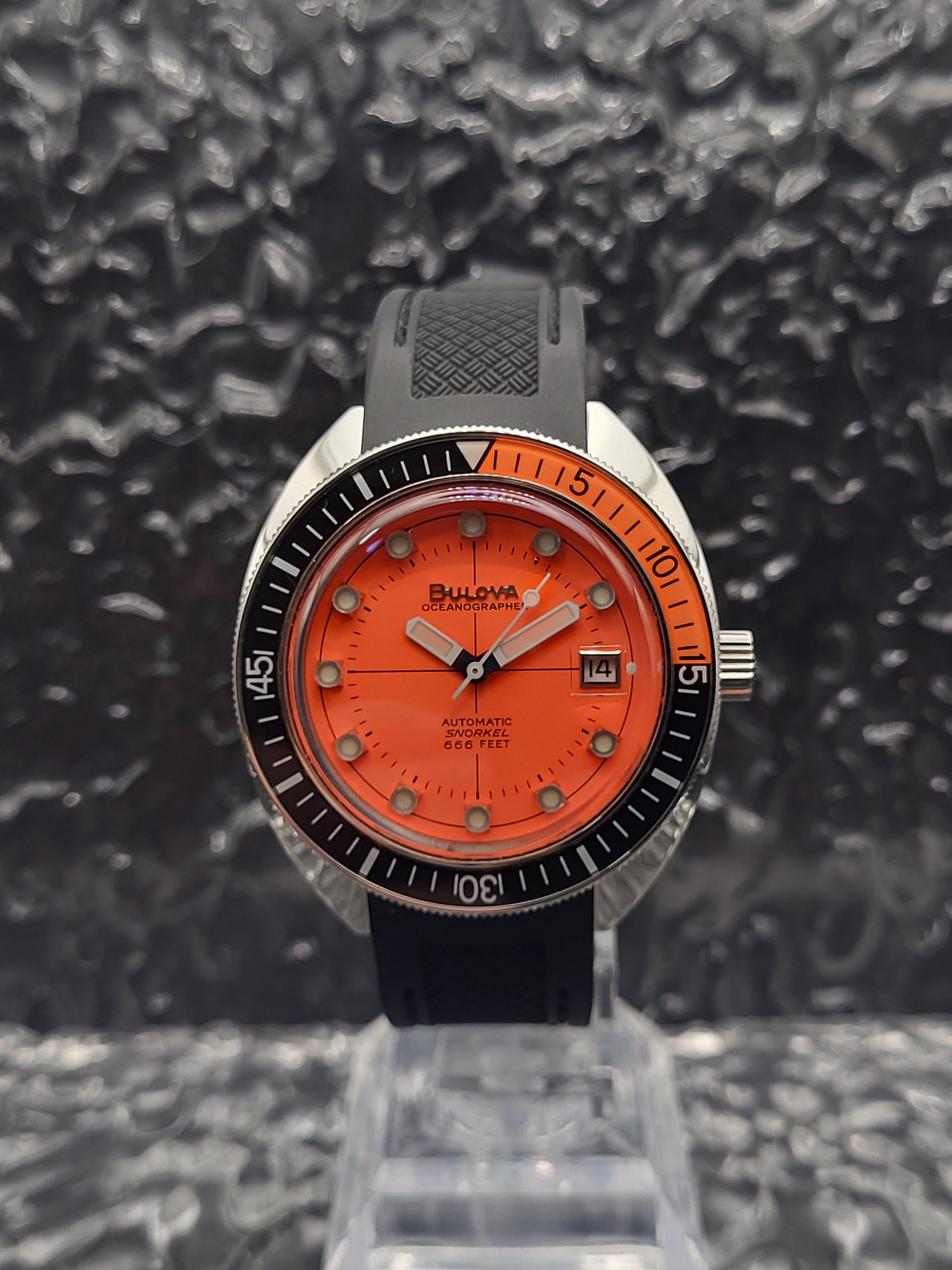 Bulova Oceanographer 96B350 - Oranje Wijzerplaat - Devil Diver - Full Set - Red Robin Watches