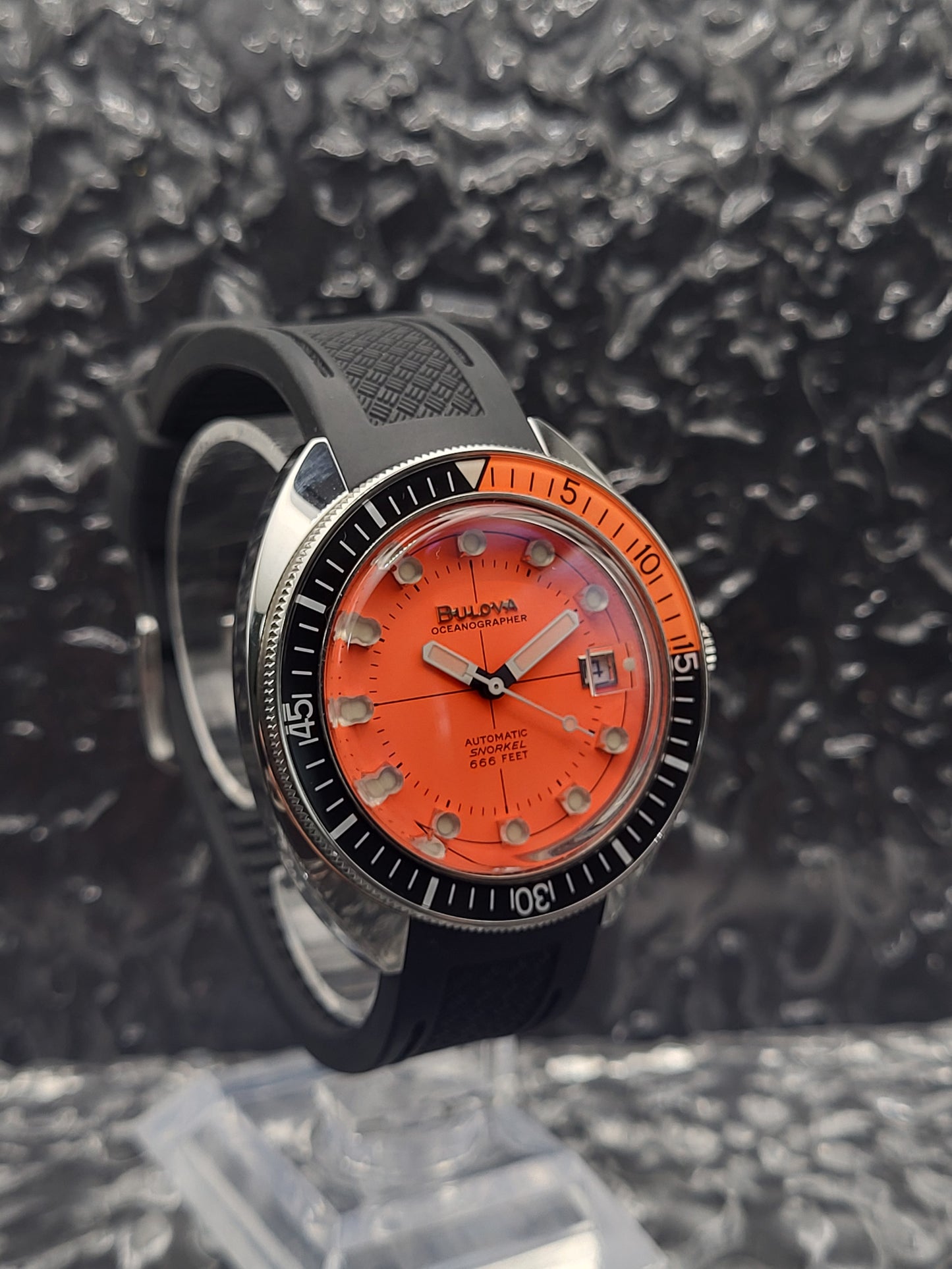 Bulova Oceanographer 96B350 - Oranje Wijzerplaat - Devil Diver - Full Set - Red Robin Watches